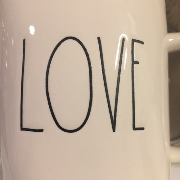 Rae Dunn Love Mug NWT Red black white coffee tea - Picture 4 of 6